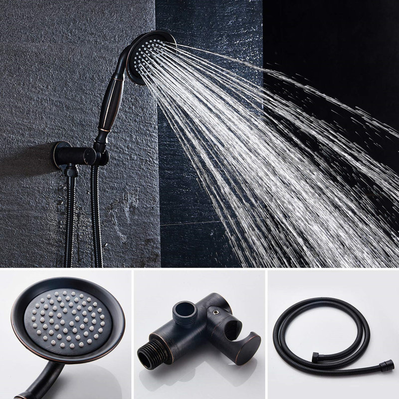 ELLO&ALLO Rainfall Volume Control Complete Shower System with RoughinValve & Reviews Wayfair